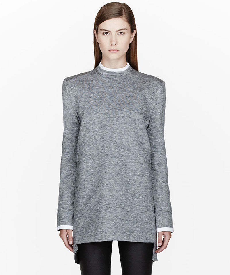 Charcoal wool heart cardigan