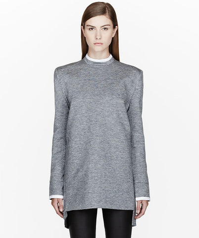Charcoal wool heart cardigan